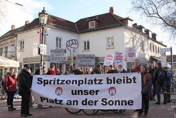Kundgebung am Spritzenplatz